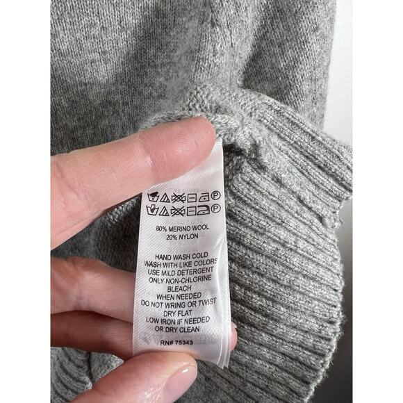 Lachlan Womens Merino Wool Turtleneck Sweater Gray Size M Understated Minimalism - Picture 6 of 6